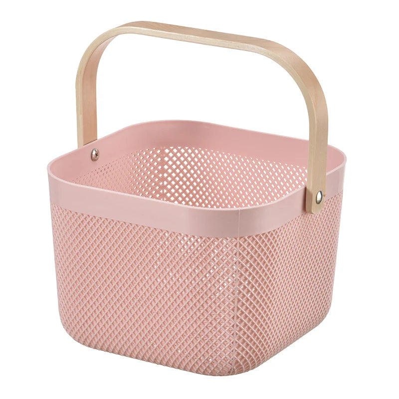 Delverona Plastic Picnic Shopping Basket With Carry Handle