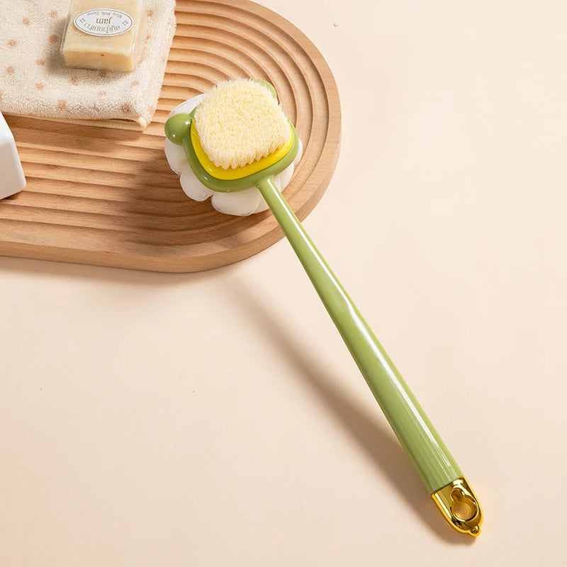 Delverona Dual Side Bath Shower Back Scrubbing Brush