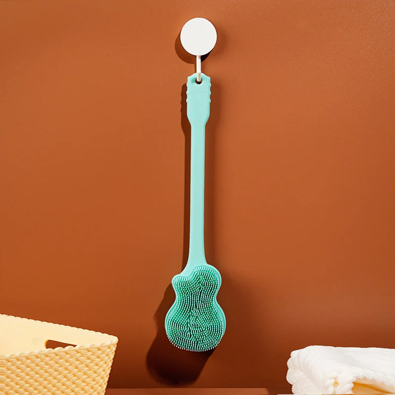 Delverona Creative Silicone Guitar Bath Brush Dual Side