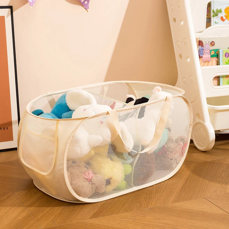 Delverona Foldable Laundry Basket With Handles Space Saving