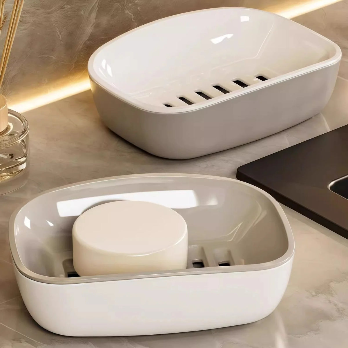 Delverona Large Double Layer Draining Soap Box