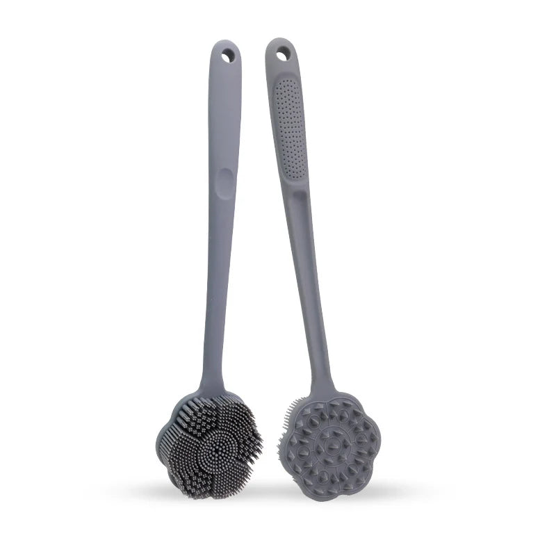 Delverona Long Handle Floral Bath Shower Brush Soft