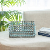 Delverona Two Tone Hollow Paper Rope Storage Basket